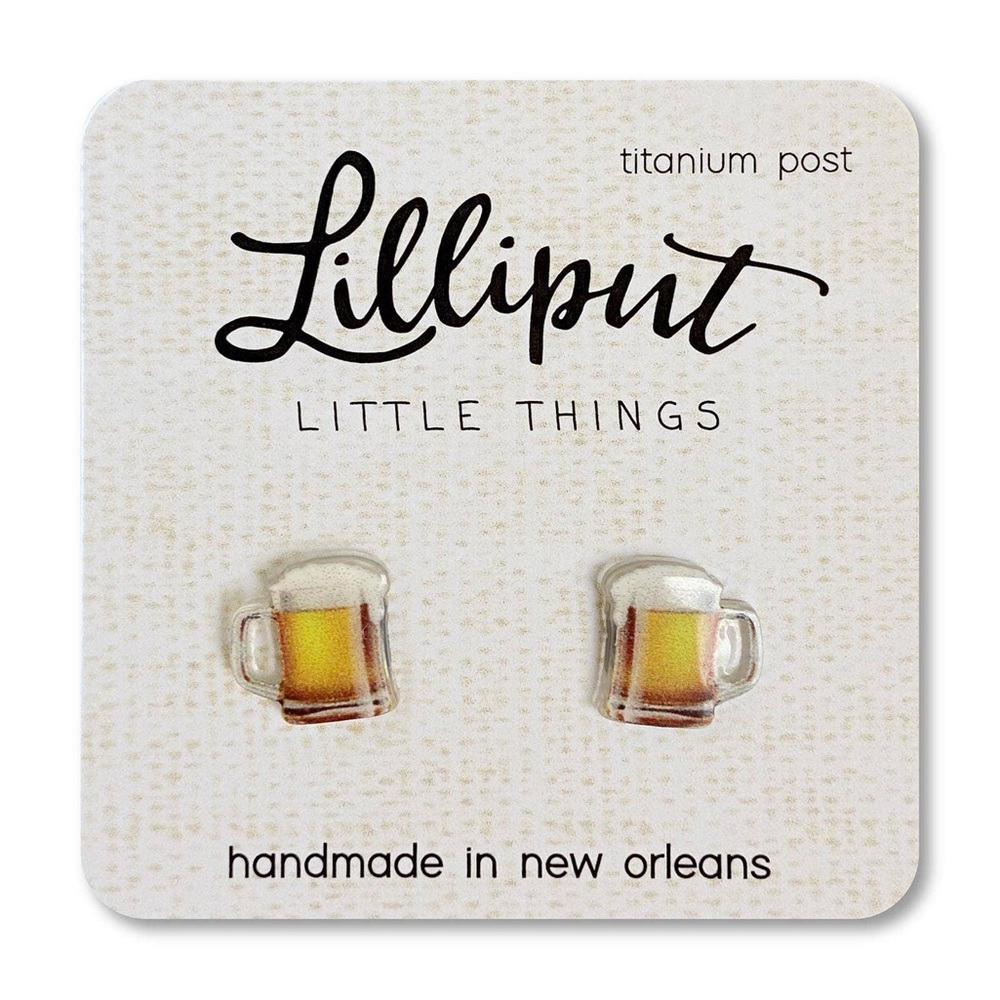 Beer Mug Earrings
